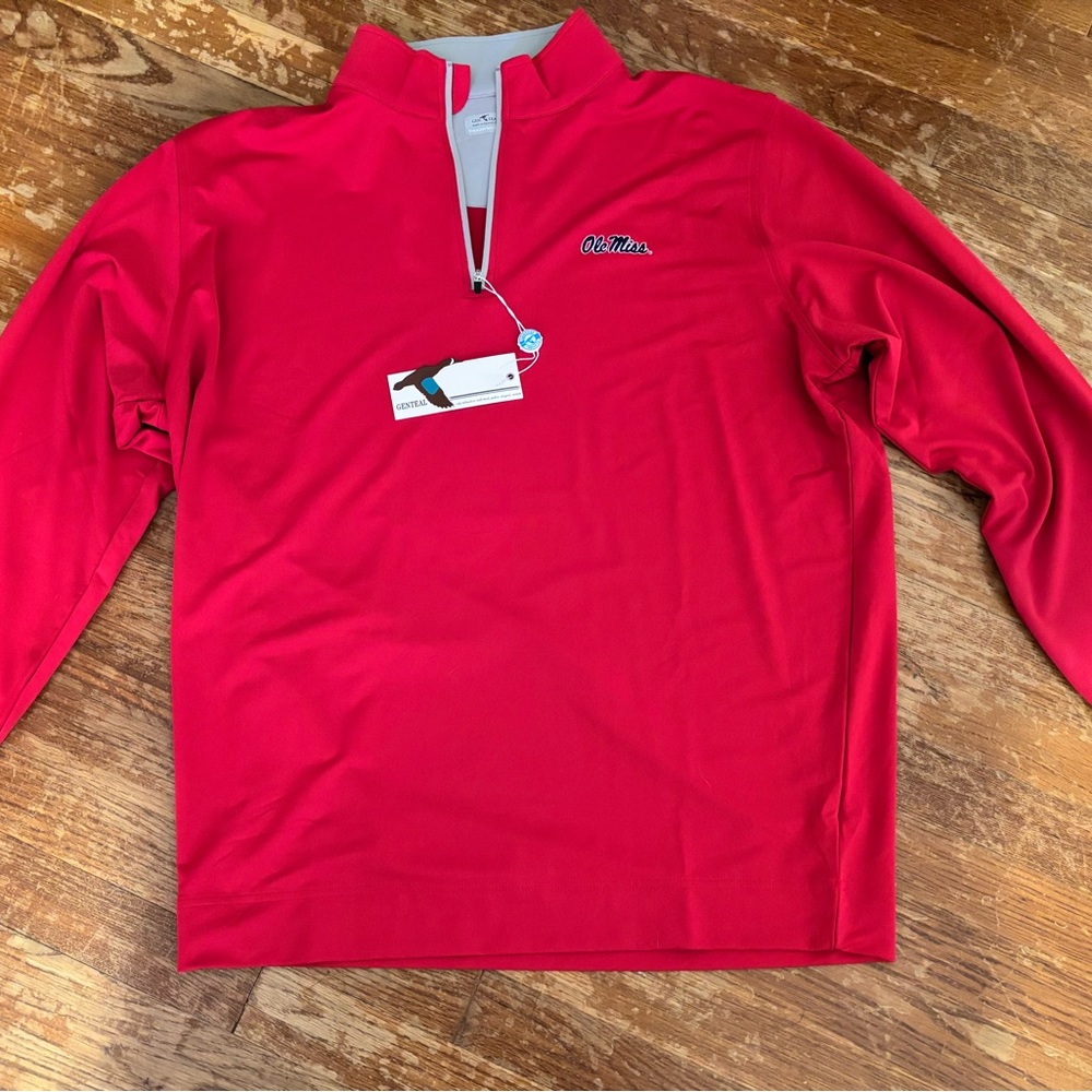 Ole Miss Red Quarter-Zip Pullover